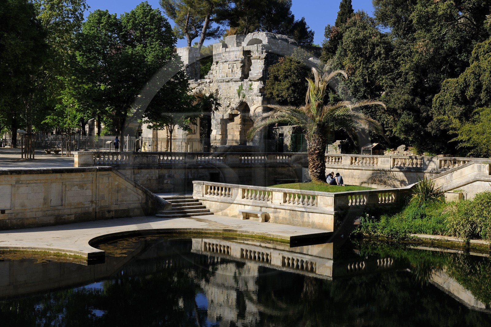 France, Gard, Nimes, the jardins de la fontaine (fountain gardens), Temple of Diane