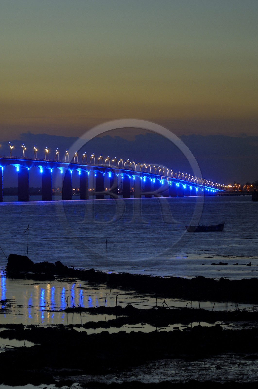 France, Charente-Maritime (17), Ile d'Oléron, le pont viaduc d'Oléron