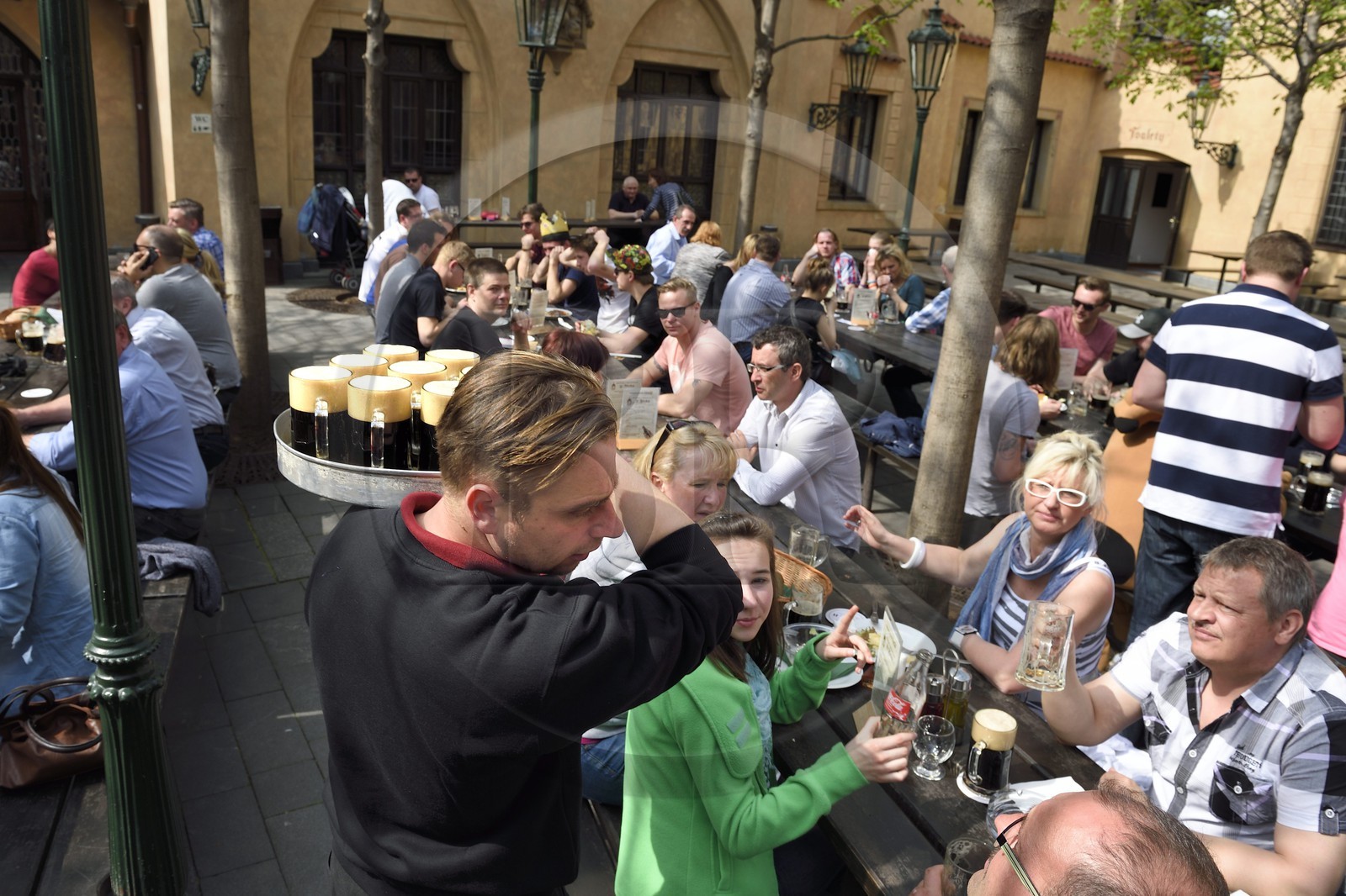 République Tchèque, Prague, Nove Mesto, Brasserie U Fleku, une des plus vieilles brasseries de la capitale