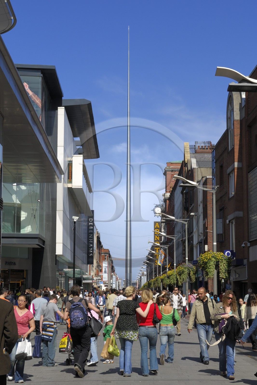 Irlande, Dublin, The Spire of Dublin (aiguille en acier haute de 120m)
