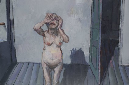 France, Seine-Saint-Denis, Bagnolet workshop in november 2003, Jean Rustin painting