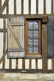 France, Marne, village of Saint-Amand-sur-Fion, half timbered farm in Petite rue de l'Eglise