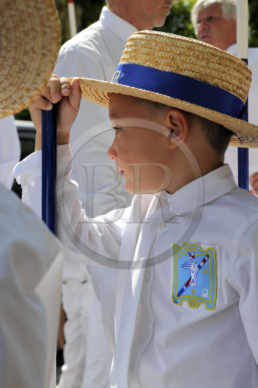 France, Hérault (34), Sète, fête de la Saint Louis, défilé des jouteurs, la relève est prête