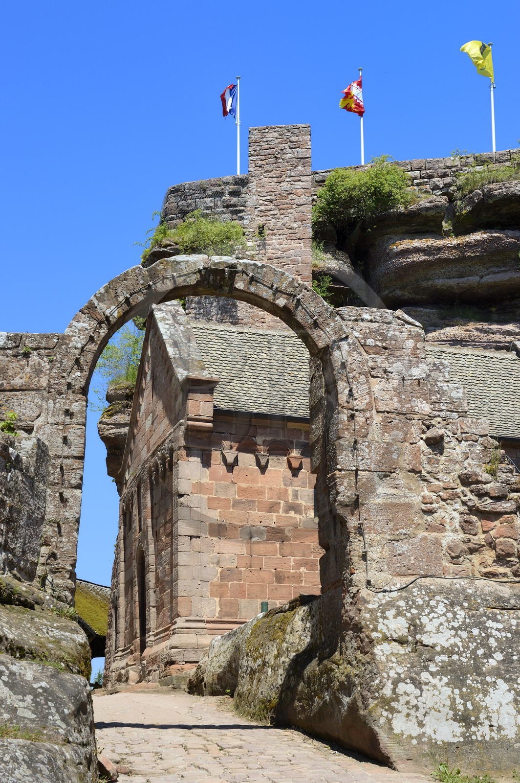 France, Bas-Rhin (67),  Saverne, chateau du Haut-Barr  du XI-XIVème siècle