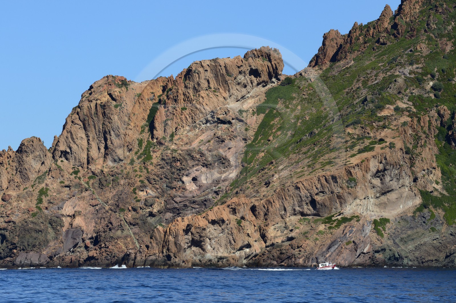 France, Corse-du-Sud (2A), Golfe de Porto, classé Patrimoine Mondial de l'UNESCO, Réserve naturelle de Scandola