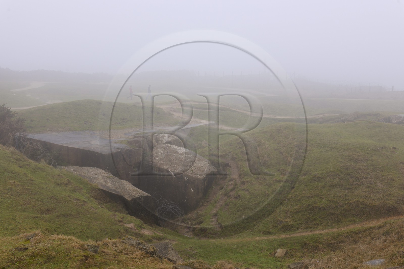 France, Calvados, Grandcamp Maisy, Pointe du Hoc blockhaus