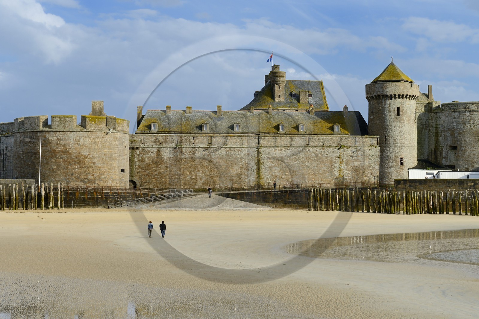 France, Ille-et-Vilaine (35), côte d'émeraude, les remparts nord de Saint-Malo