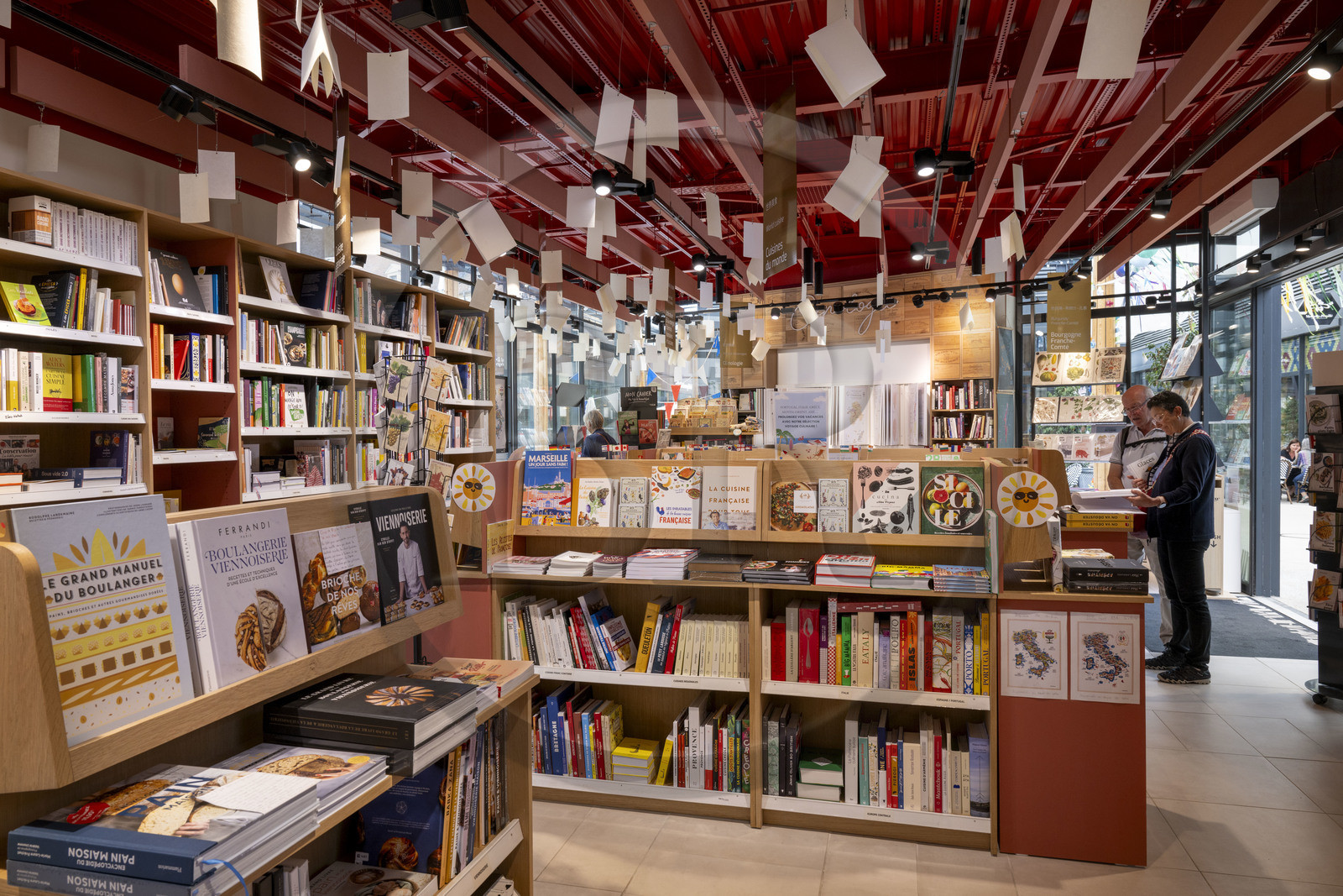 France, Cote d'Or, Dijon, area listed as World Heritage by UNESCO, International Cité of Gastronomy and Wine by architect Anthony Béchu, specialized books on gastronomy at the Librairie Gourmand