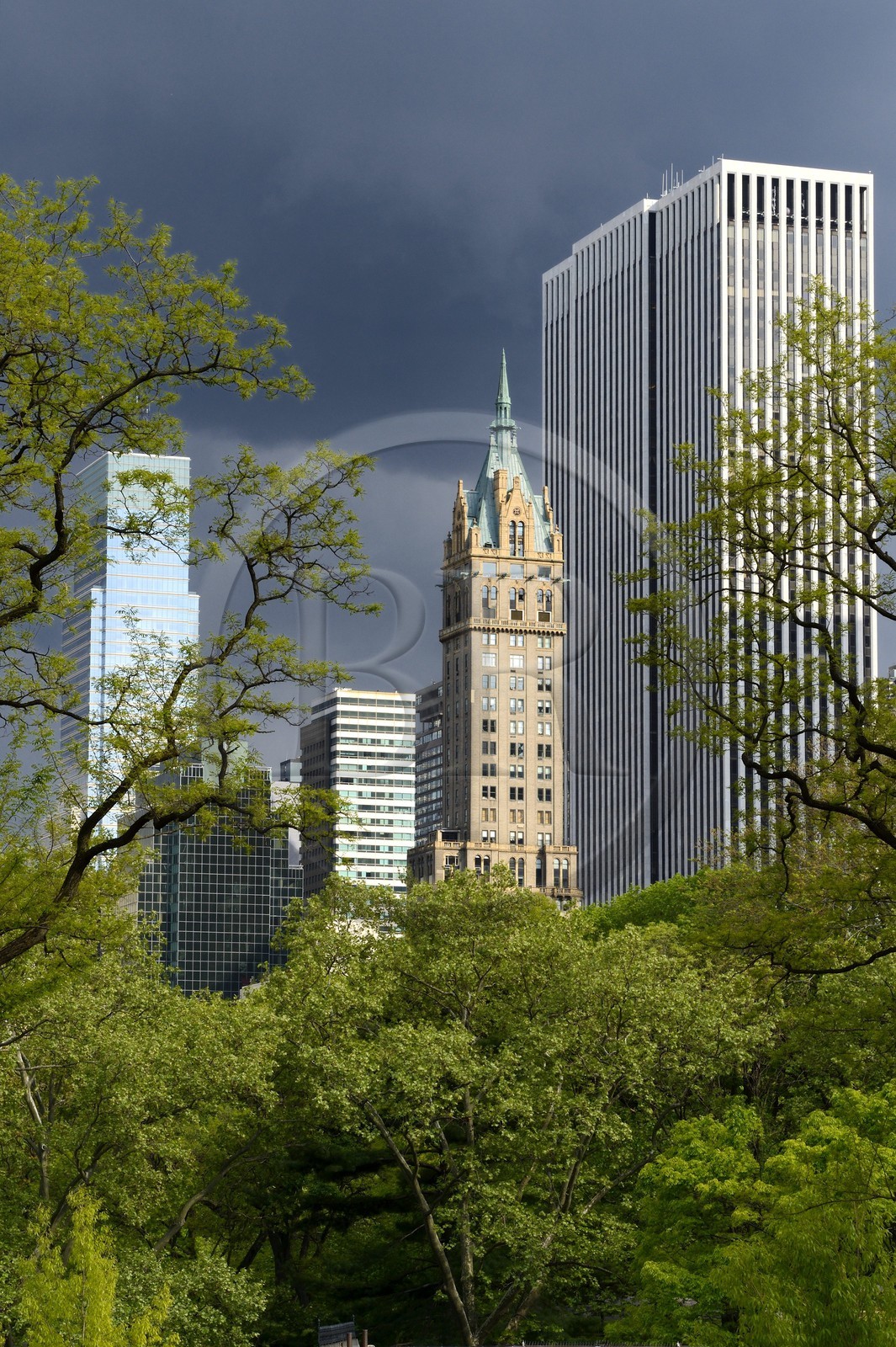 Etats-Unis, New York, Manhattan, Central Park, immeubles sur Central Park Sud