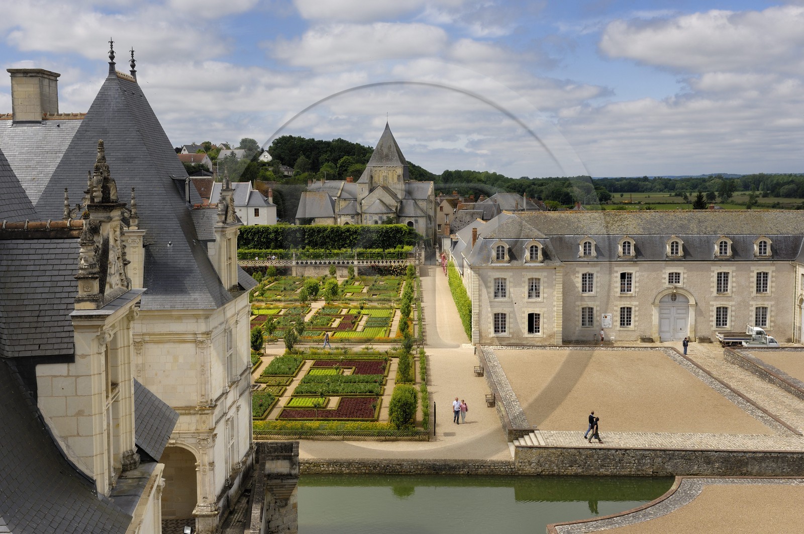 France, Indre-et-Loire (37), Vallée de la Loire classée patrimoine mondial de l'UNESCO, Villandry, le château de Villandry et ses jardins, propriété d'Henri et Angélique Carvallo