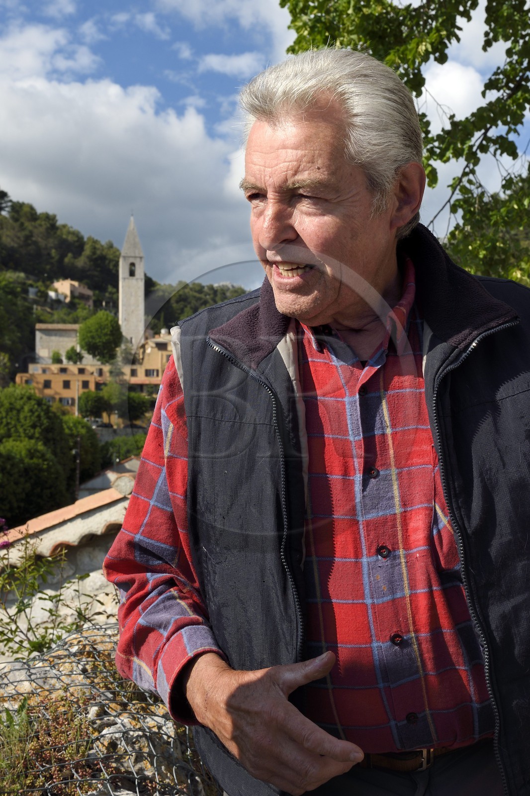 France, Alpes-Maritimes (06), Peille, Jean-Paul Barelli gardien du peillasque, dialecte de la langue d'oc