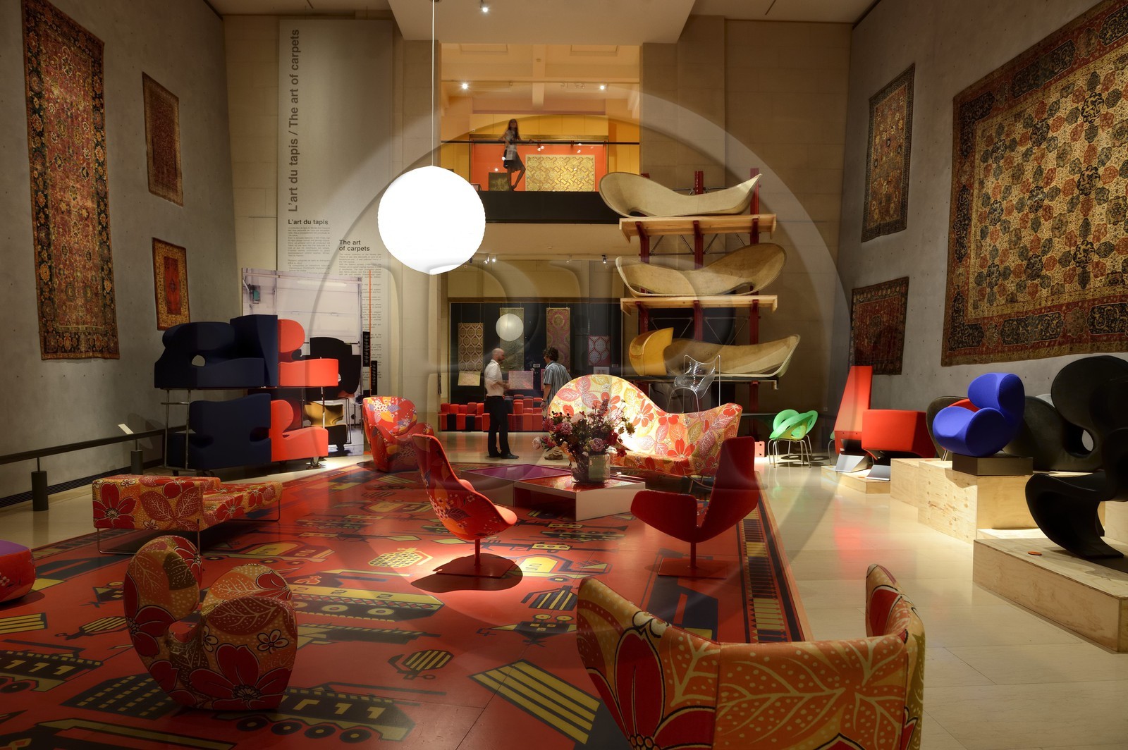 France, Rhône (69), Lyon, site historique classé Patrimoine Mondial de l'UNESCO, musée des Tissus et des Arts décoratifs, salle de l'Art du tapis