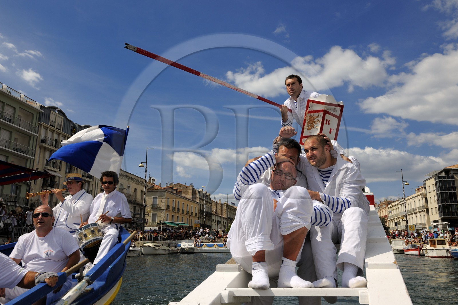 France, Hérault (34), Sète, canal Royal, fête de la Saint Louis, joutes sètoises