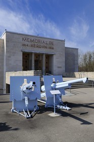 France, Meuse, Verdun area, Fleury devant Douaumont, Verdun Memorial built on the site of the destroyed village railway station