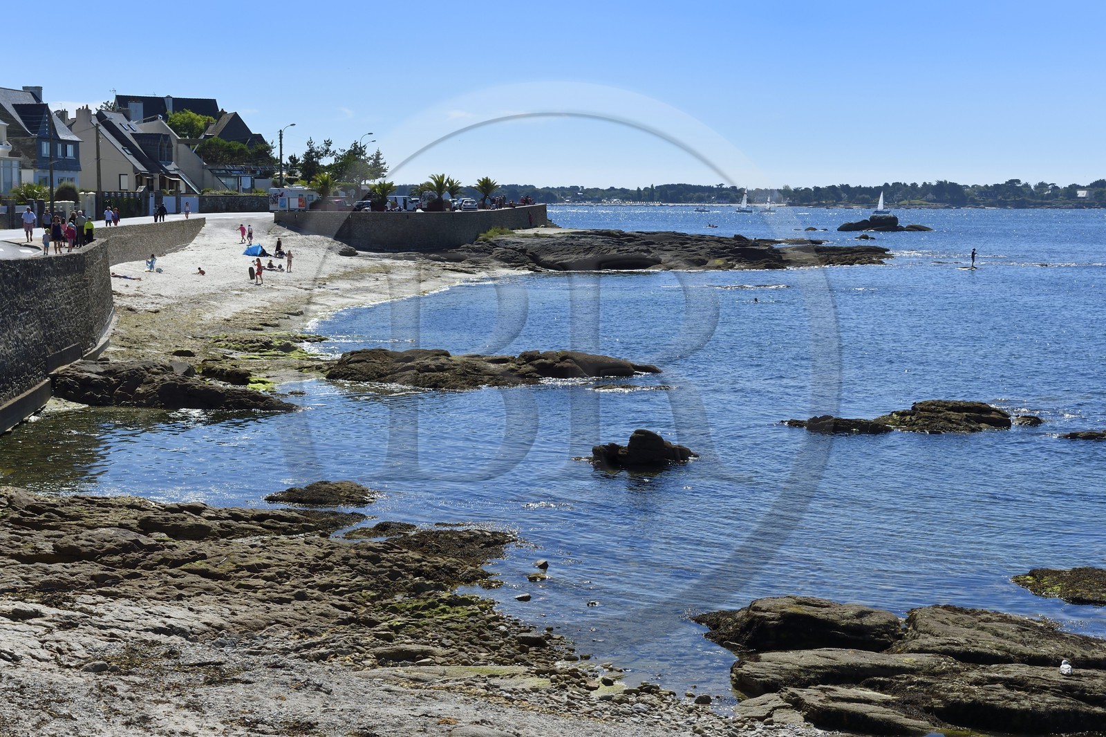 France, Finistère (29), Concarneau, plage de la Corniche