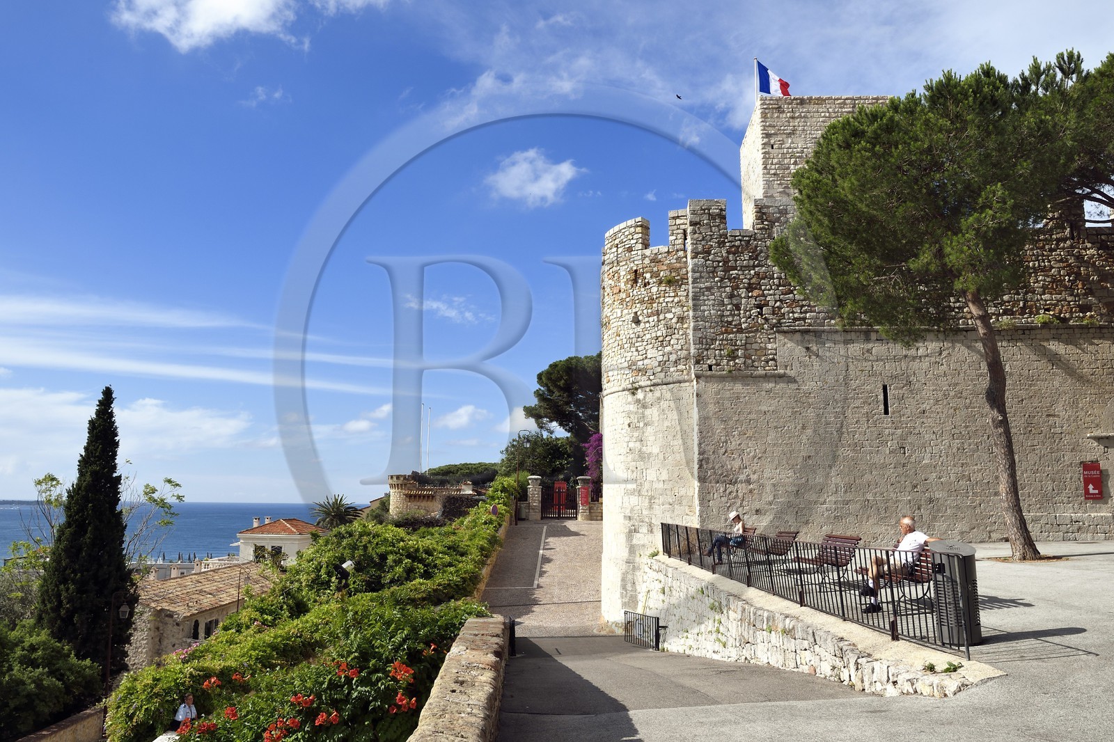 France, Alpes-Maritimes, Cannes, the old town in Le Suquet district, Suquet Tower in the museum of Castre installed in the remains of the medieval castle of the monks of Lérins