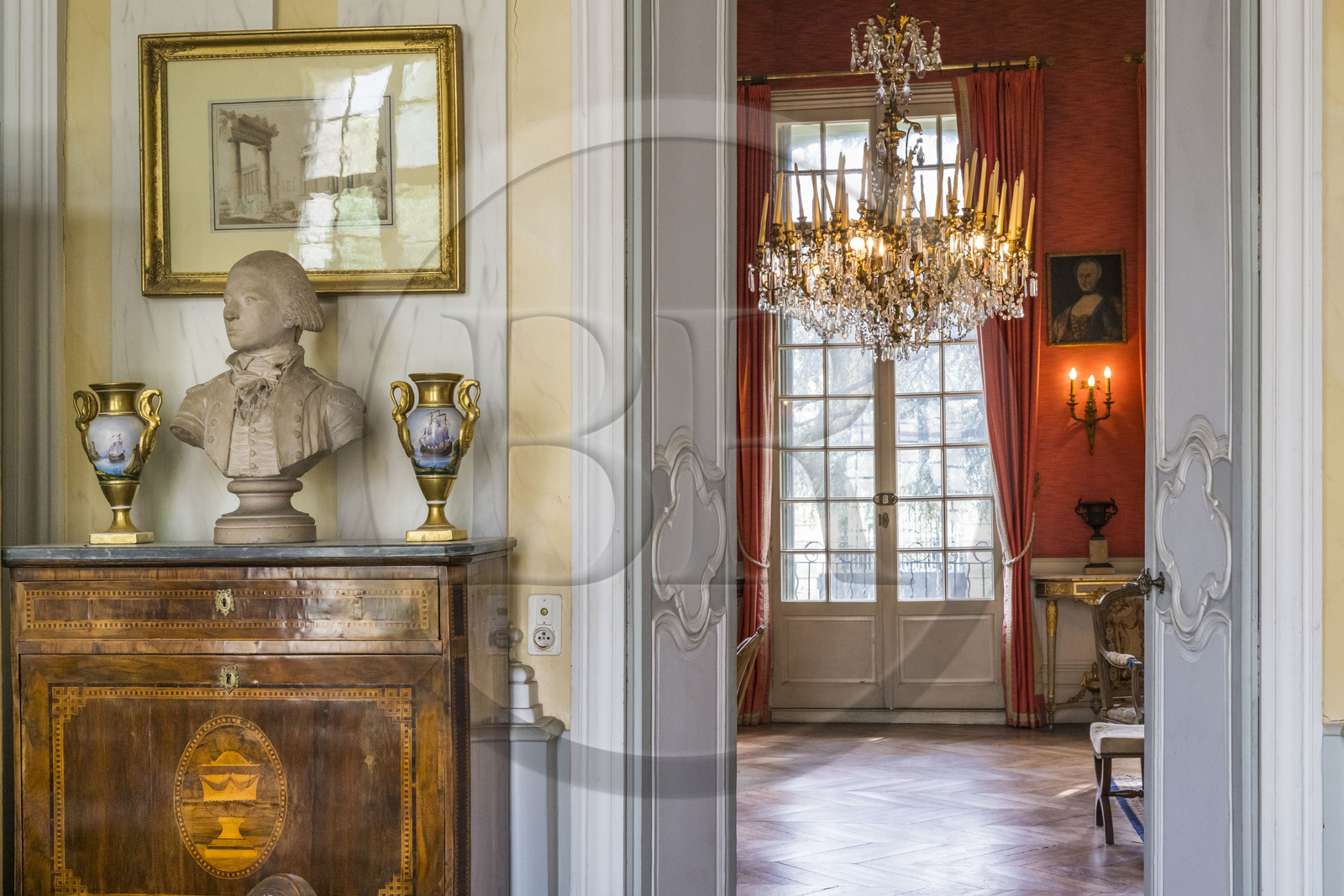 France, Herault, Montpellier, historic center called the Ecusson, The Hotel Haguenot, private mansion called Montpellier Folie from the second half of the 18th century, designed by architect Jean Antoine Giral