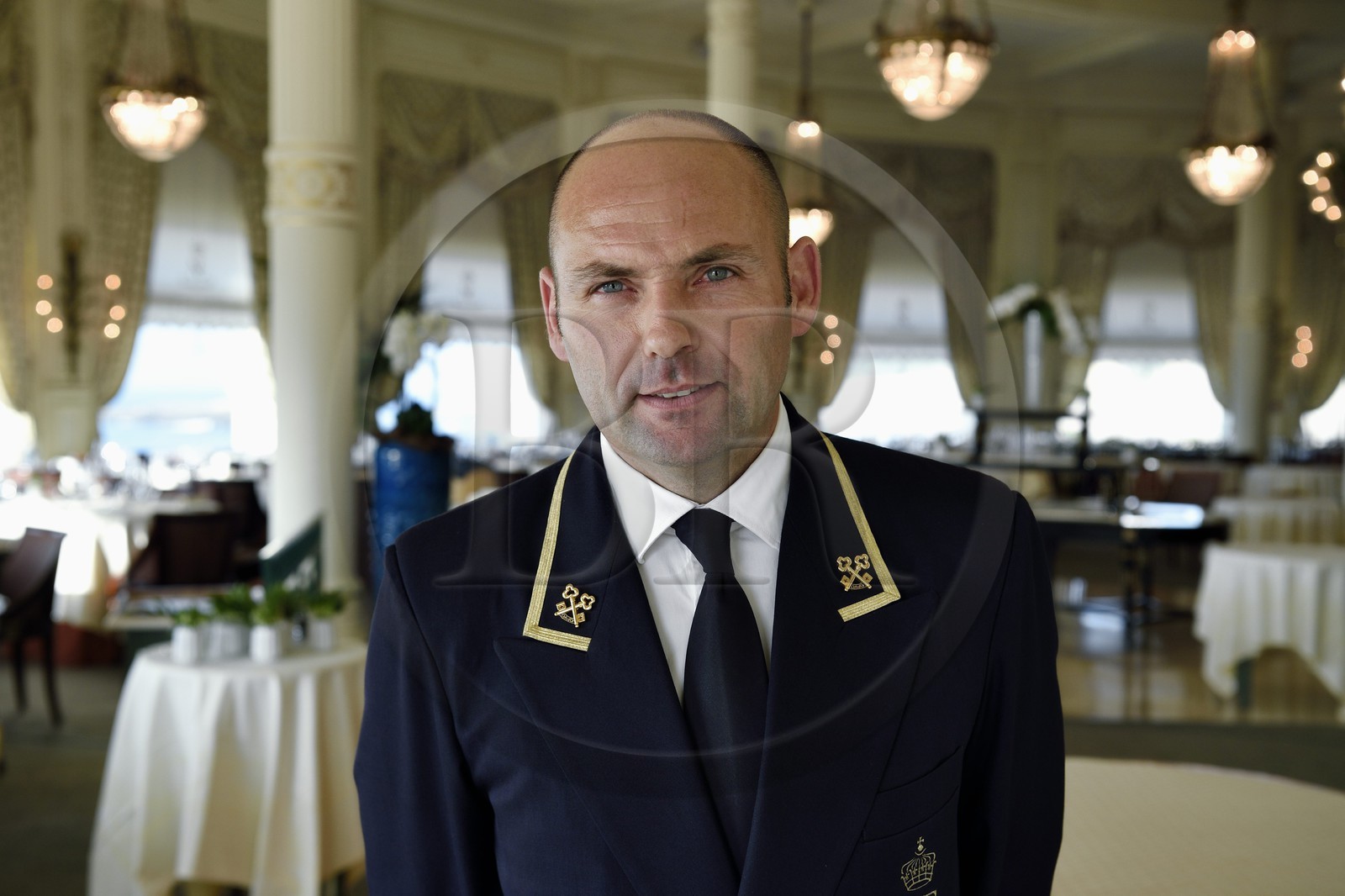 France, Pyrénées-Atlantiques (64), Pays-Basque, Biarritz, Hotel du Palais, le chef concierge et Clefs d'Or Olivier Pasquet