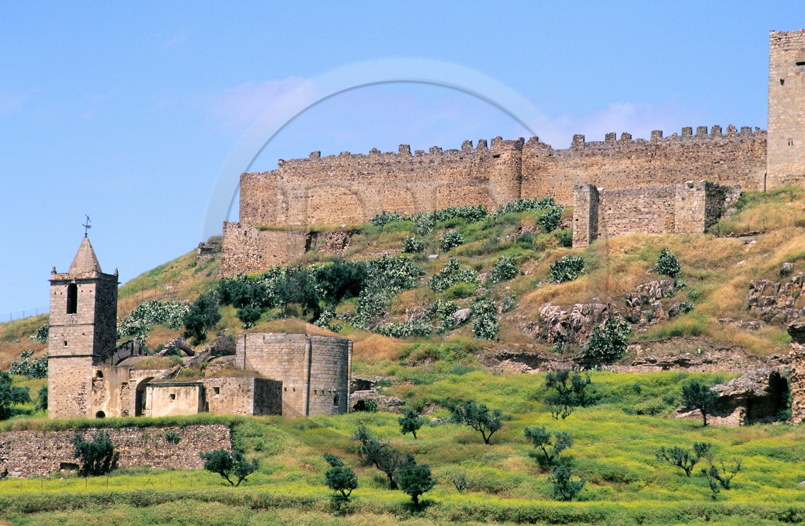Spain, Estremadura, Medelin, (Cortes birthplace) the castle dominating the town