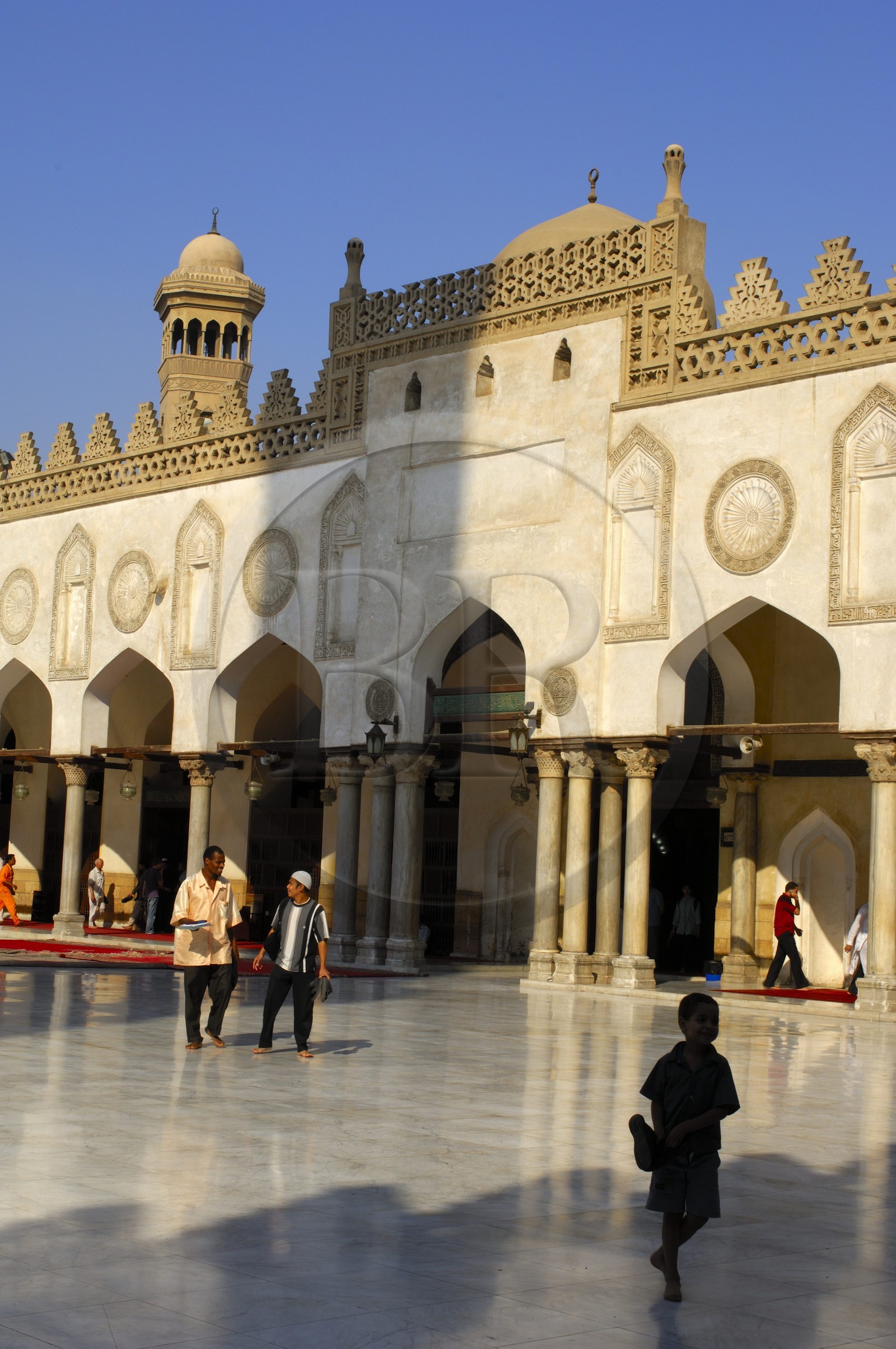 Egypte, Le Caire, cour de la Mosquée El-Azhar