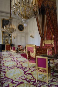 France, Yvelines (78), château de Versailles, classé Patrimoine Mondial de l'UNESCO, le Grand Trianon, chambre de la Reine des Belges