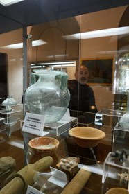 Croatia, Dalmatia, Krka National Park, the Visovac Franciscan Monastery, objects of Roman origin in the small museum