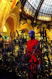 France, Paris, Galeries Lafayette departement store, under the dome