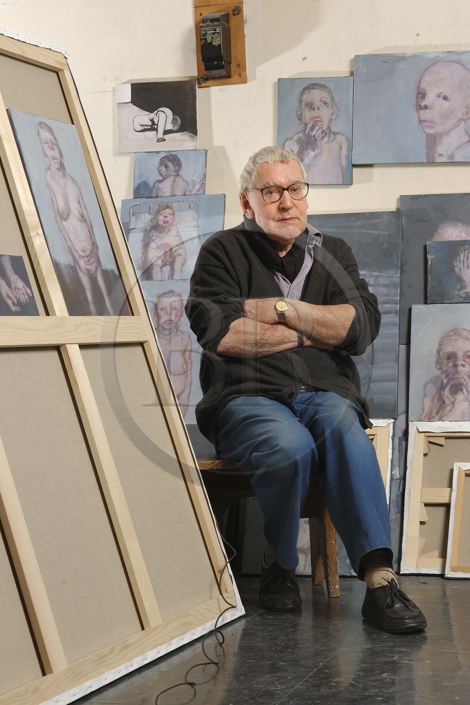 France, Seine-Saint-Denis (93), atelier de Bagnolet, Jean Rustin