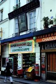 France, Paris, restaurant Au negre joyeux on Mouffetard Street (5th district)