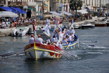 France, Hérault (34), Sète, canal Royal, fête de la Saint Louis, joutes sètoises