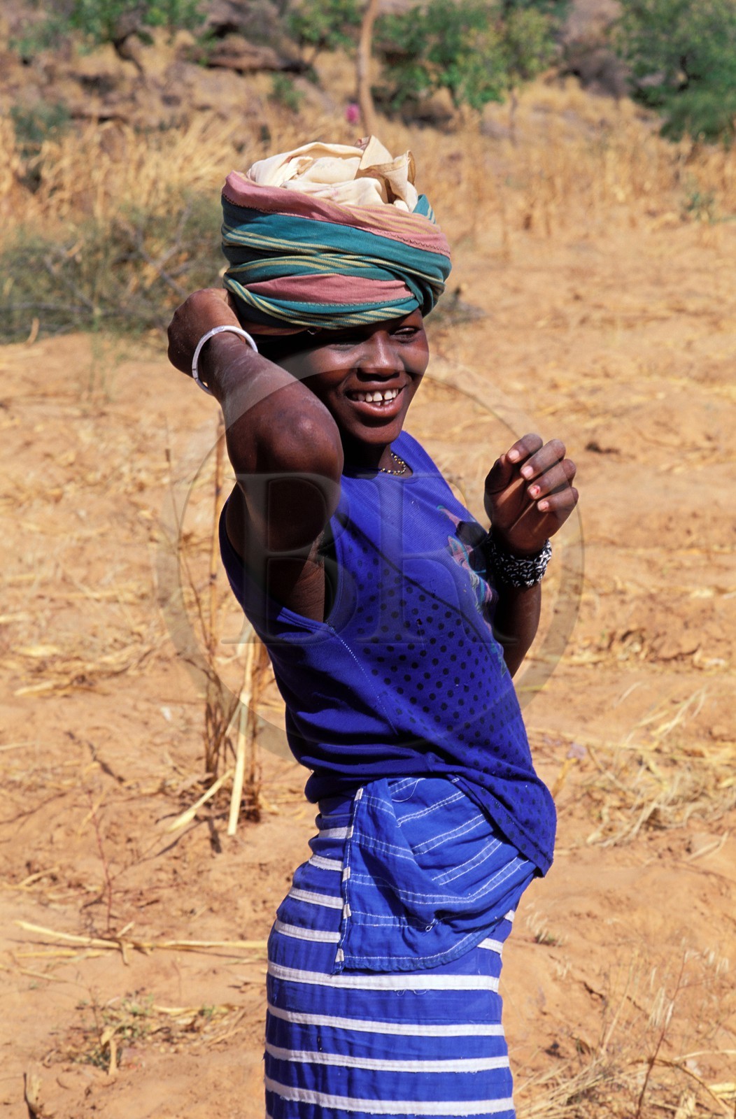 Mali, Dogon Country, a young Dogon women