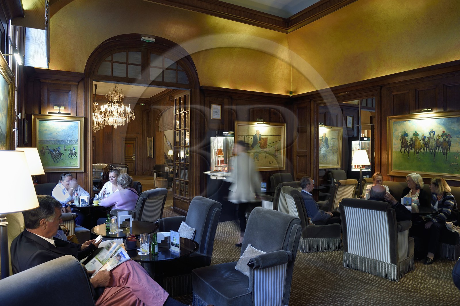 France, Calvados (14), Pays d'Auge, Deauville, Bar de l'Hotel Normandy Barriere