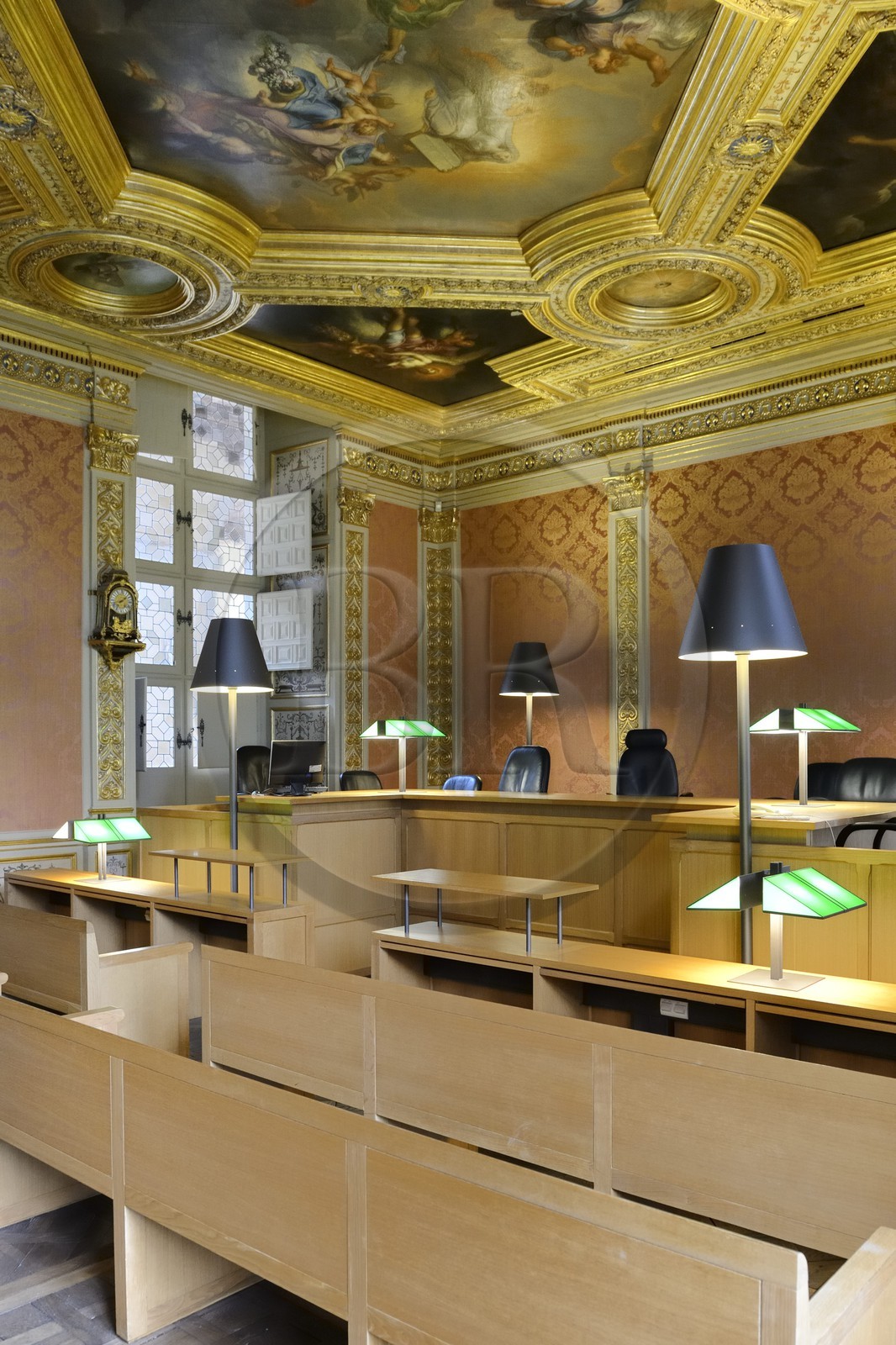 France, Ille-et-Vilaine (35), Rennes, le Palais du parlement de Bretagne aujourd'hui cour d'appel de Rennes, ancienne Salle des Enquêtes actuellement la deuxième chambre civile