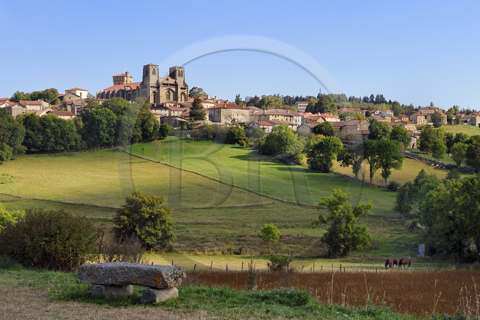 France, Haute-Loire (43), Parc naturel régional Livradois-Forez, abbaye de La Chaise-Dieu et l’église abbatiale Saint-Robert
