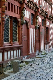France, Ille-et-Vilaine (35), Rennes, maison à pans de bois  Ti-Koz rue Saint-Guillaume