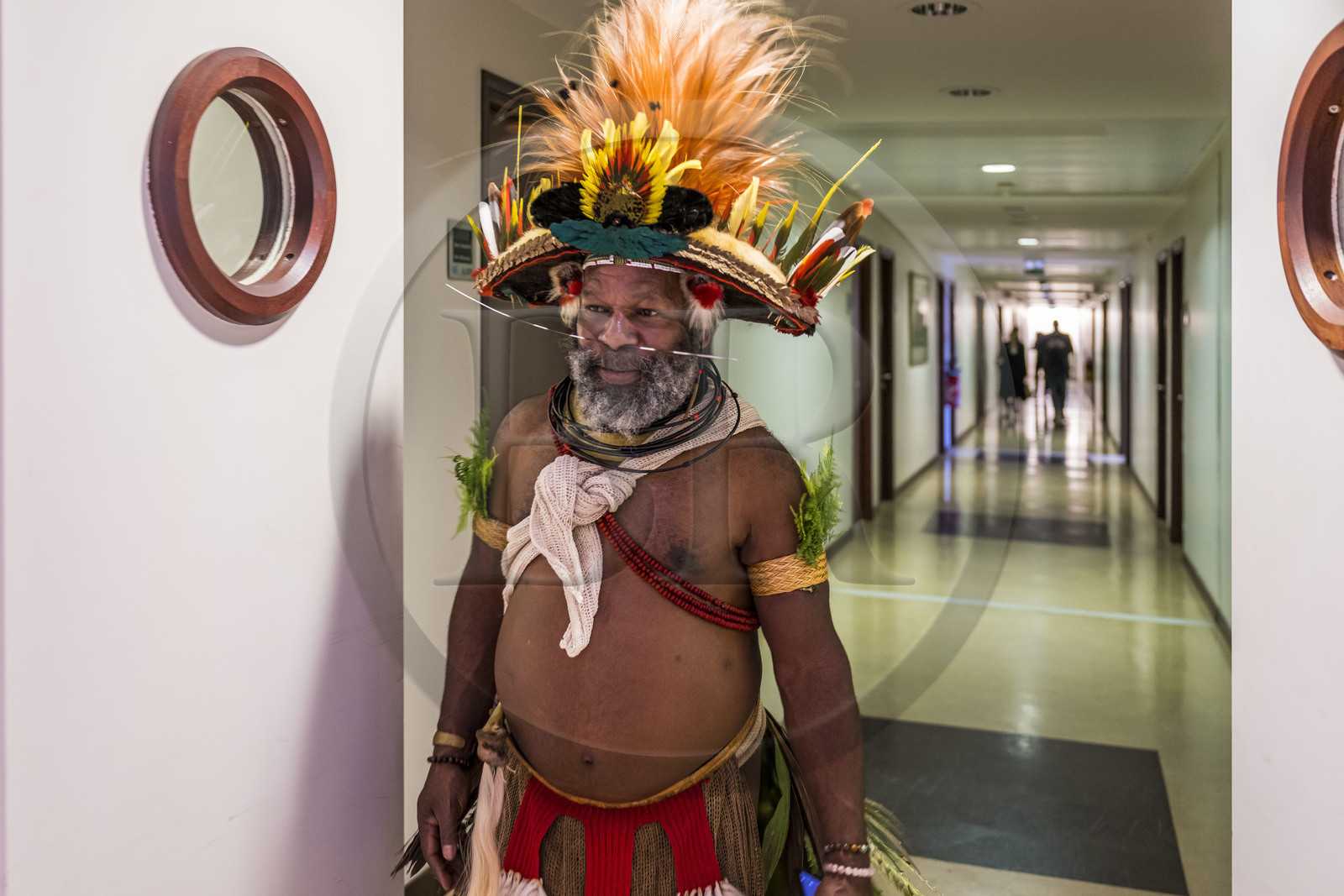 France, Paris (75), siège de l'UNESCO, conférence à l'Université de la Terre du 25 novembre 2022, le chef Papou Mundiya Kepanga
