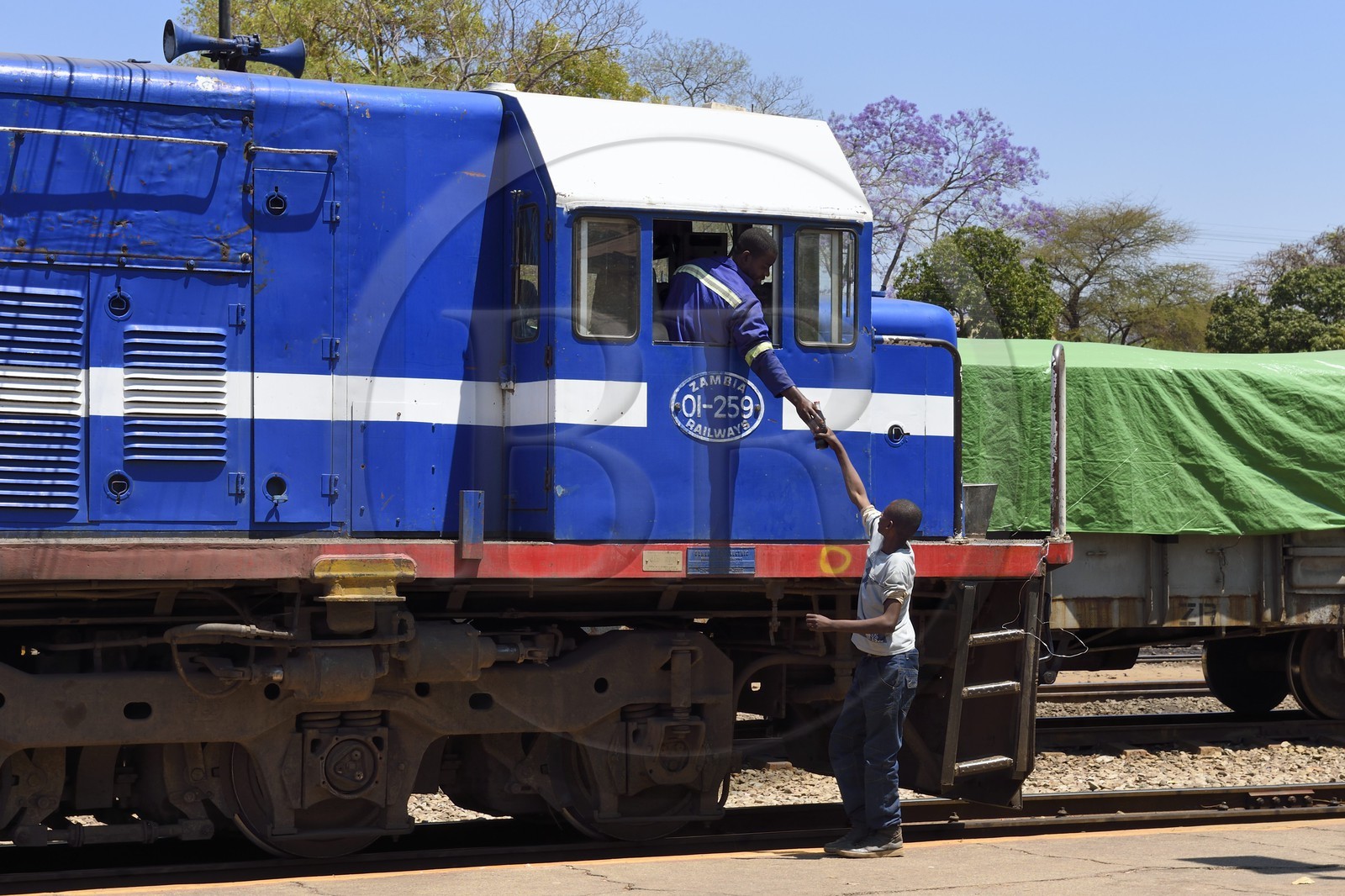 Zimbabwe, province de Matabeleland septentrional, gare de Victoria Falls
