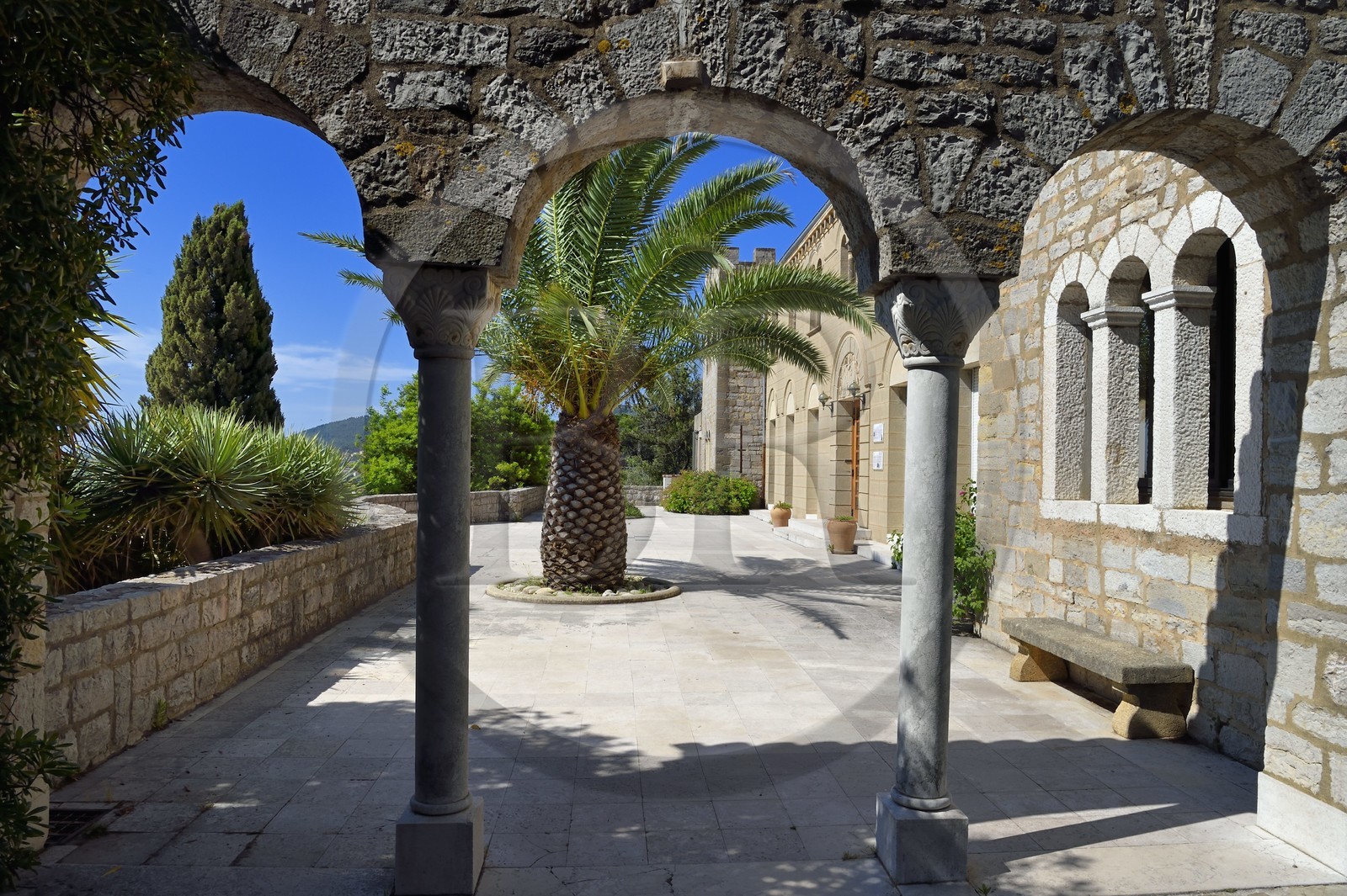 France, Var (83), Hyères, le Castel Sainte-Claire dont les jardins sont labellisés Jardins Remarquables de France