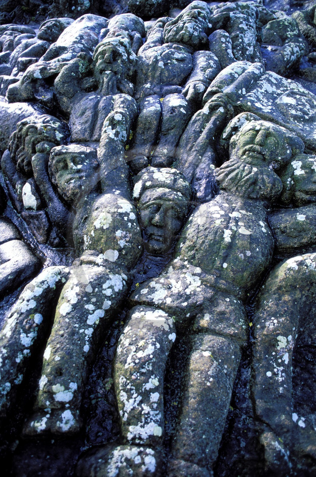 France, Ille et Vilaine, Rotheneuf, the sculpted Rocks from the father Foure between 1870 and 1900)