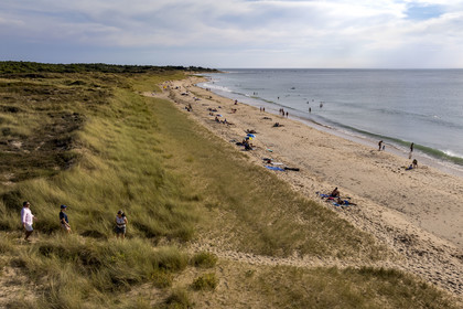 France, Charente-Maritime (17), Ile d'Oléron, Saint-Georges-d'Oléron, plage de Chaucre (vue aérienne)
