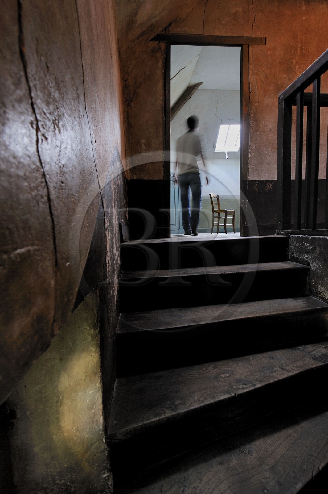 France, Val-d'Oise (95), parc naturel régional du Vexin français, Auvers-sur-Oise, auberge Ravoux, la chambre de Van Gogh sous les toits dans laquelle il est décédé