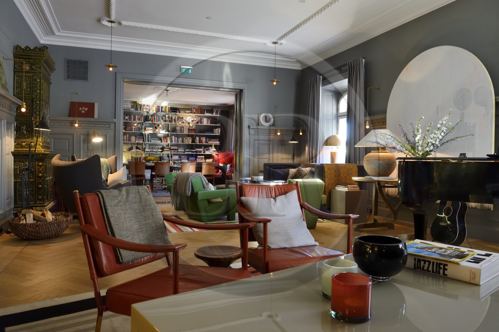 Suède, Stockholm, Hotel Ett Hem, le salon