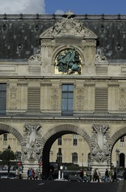 France, Paris (75), Le Louvre, porte des Lions