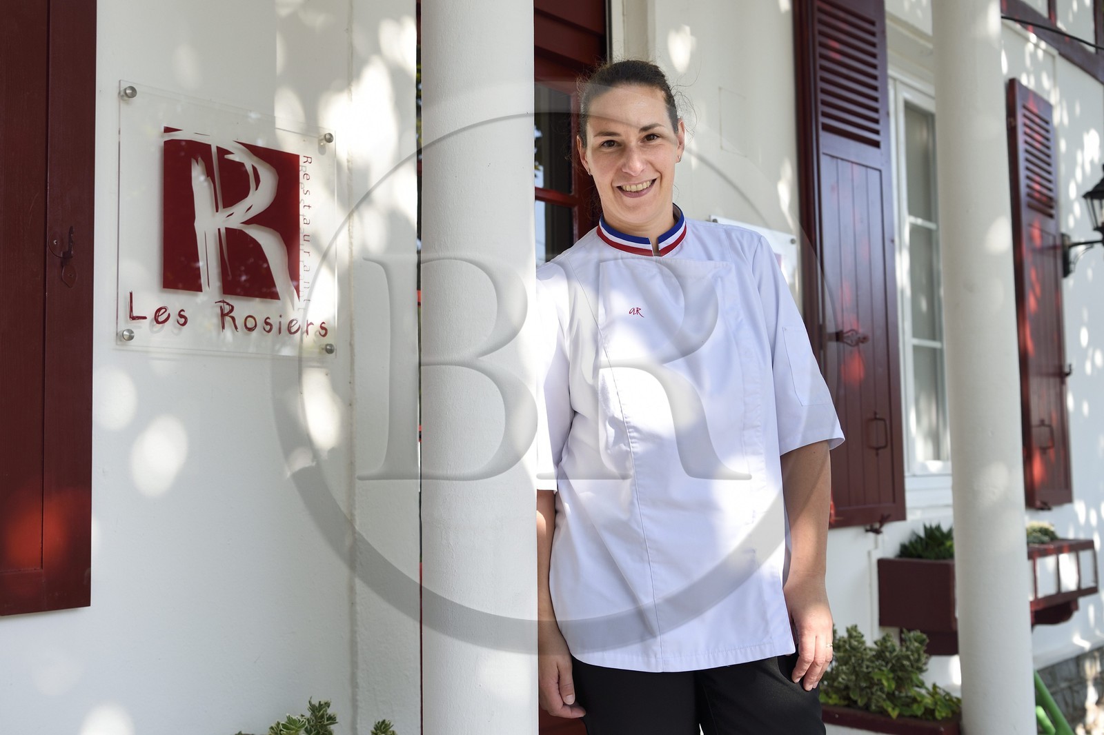 France, Pyrénées-Atlantiques (64), Pays-Basque, Biarritz, restaurant les Rosiers, la chef de cuisine et Meilleur Ouvrier de France Andrée Rosier