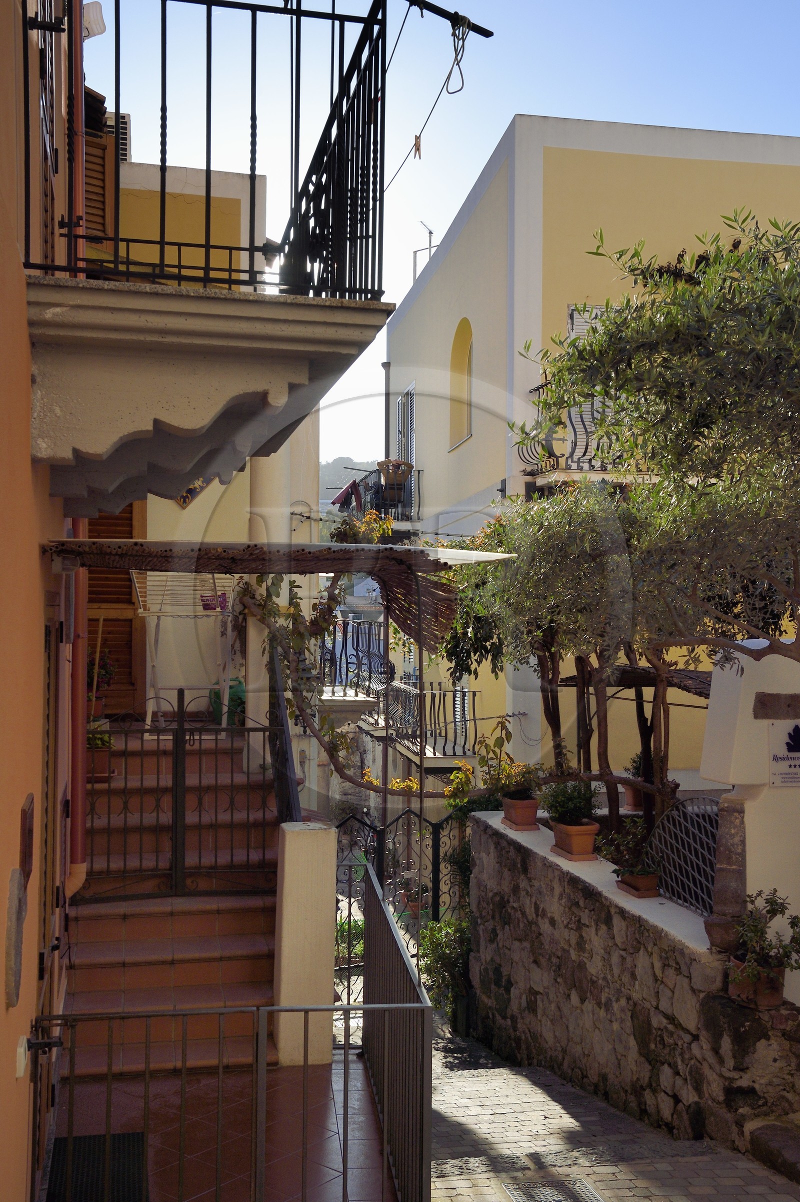 Italy, Sicily, Aeolian Islands, listed as World Heritage by UNESCO, Lipari Island, Lipari, a house in the old town