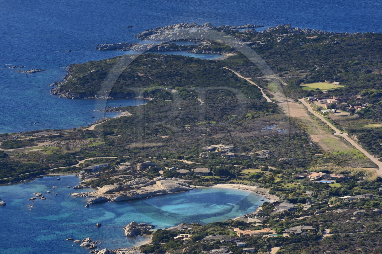 France, Corse-du-Sud (2A), Bonifacio, Ile Cavallo (vue aérienne)
