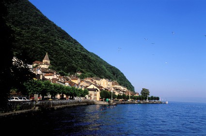 France, Haute Savoie, village of Meillerieac on the Geneva lake (Leman lake)