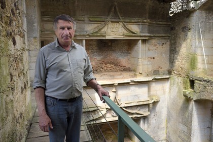France, Dordogne (24), Rouffignac-Saint-Cernin-de-Reilhac, chateau de l'Herm, son propriétaire Dominique Palué