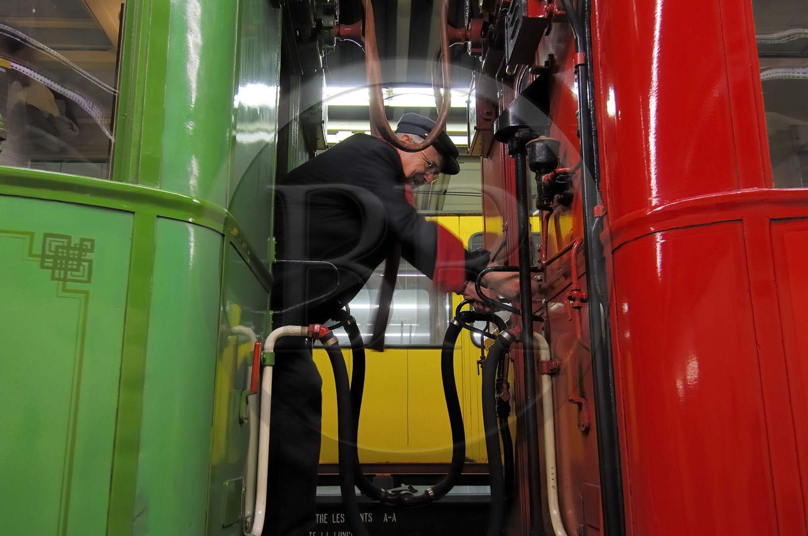 France, Paris (75) l'ancienne rame de metro parisien Sprague Thomson