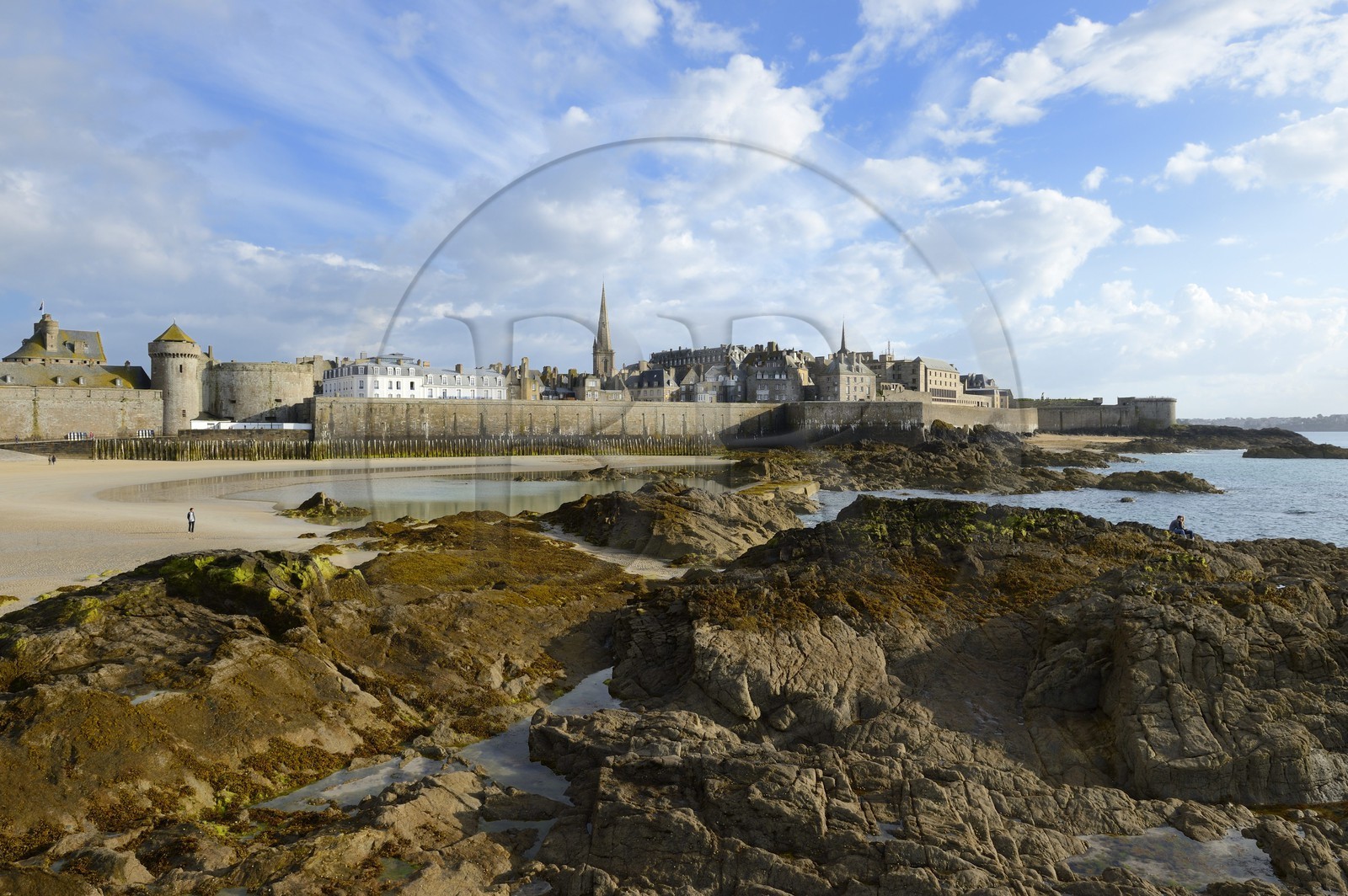 France, Ille-et-Vilaine (35), côte d'émeraude, les remparts nord de Saint-Malo